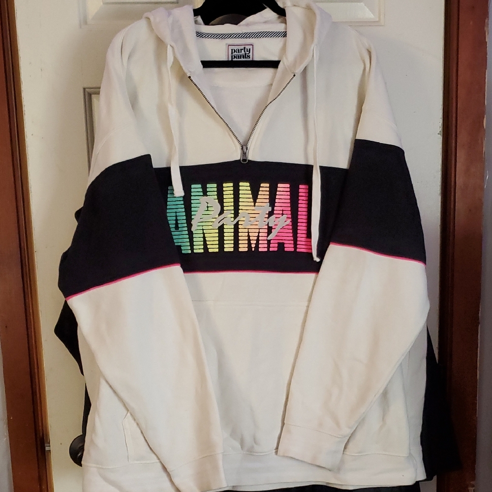 Party Animal Hoodie with Colorful Logo